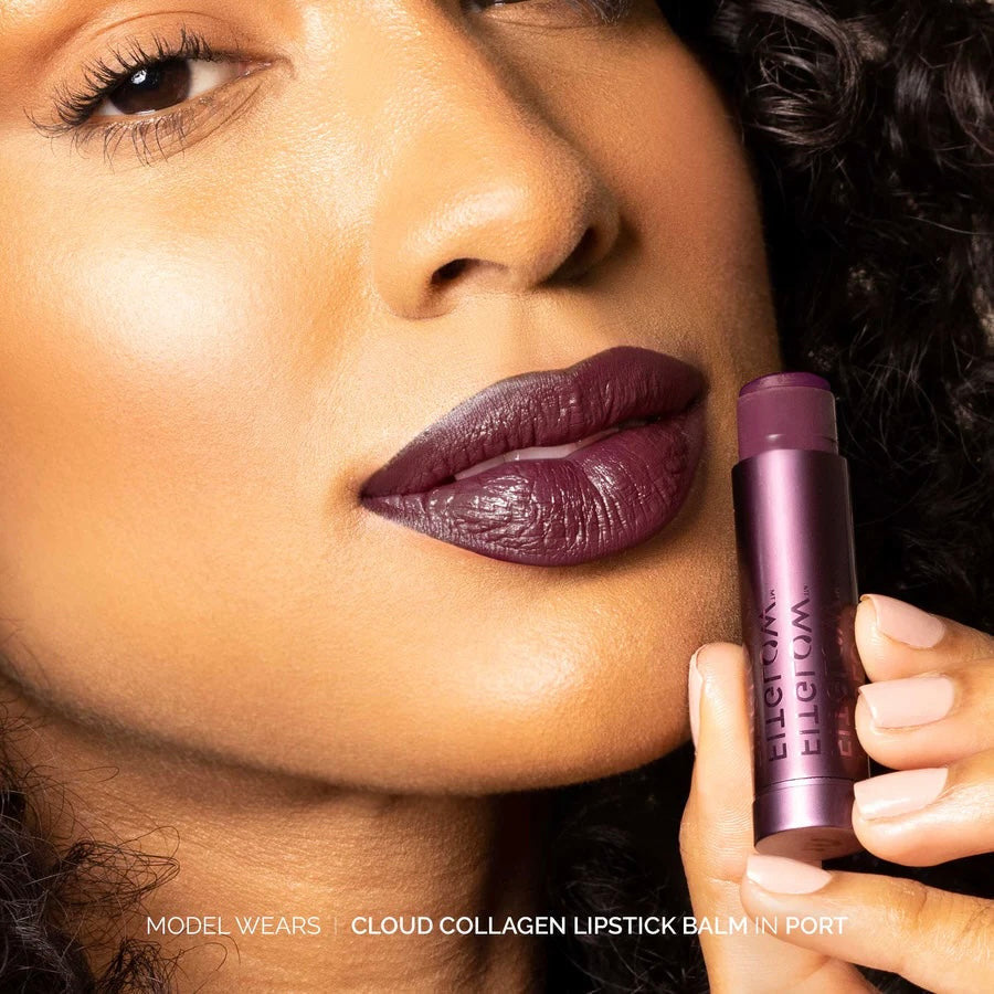 Cloud Collagen Lipstick + Cheek Balm - Port | Fitglow Beauty