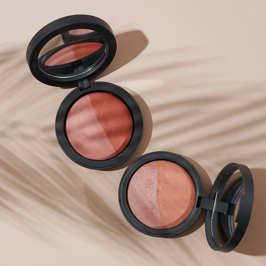 Organic Mineral Baked Blush Duo - Pink Tickle | Inika
